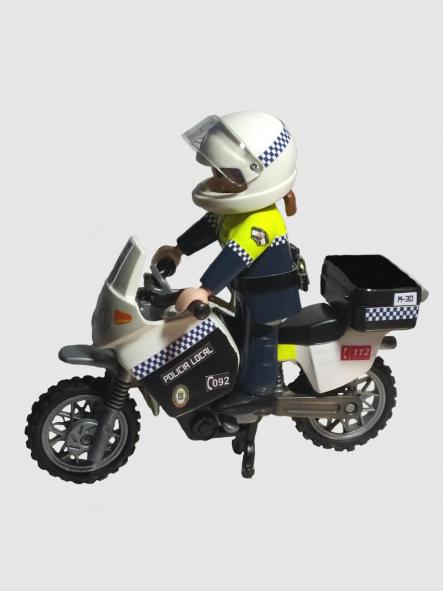 Playmobil personalizado Policía Local Huelva patrulla con moto elige hombre o mujer [3]