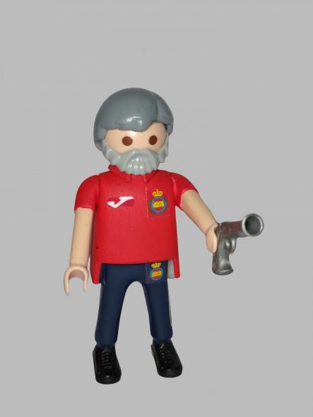 Playmobil personalizado con el uniforme de competición de la real federación española de tiro hombre