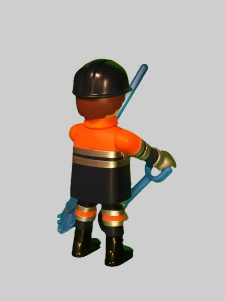 Playmobil personalizado con uniforme de operario de Limpieza Parques y jardines de Tarazona Hombre [1]