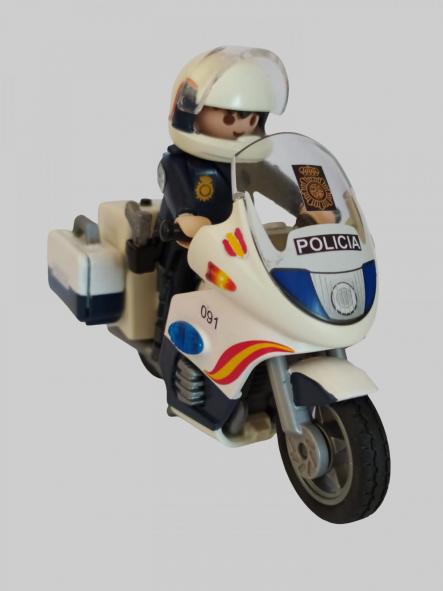 Playmobil personalizado Policía Nacional CNP Grupo de Motos diseño década de 1990 a 2000 patrulla seguridad ciudadana elige hombre o mujer