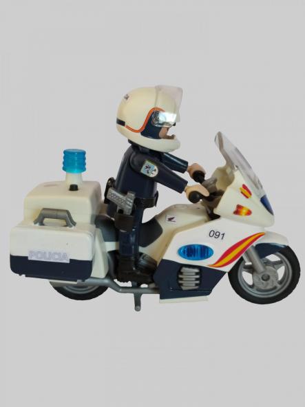 Playmobil personalizado Policía Nacional CNP Grupo de Motos diseño década de 1990 a 2000 patrulla seguridad ciudadana elige hombre o mujer [2]