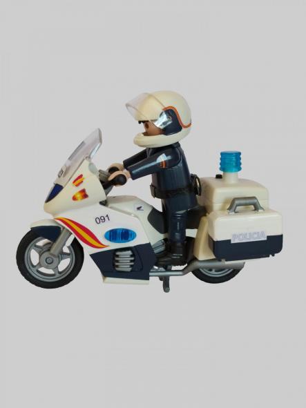 Playmobil personalizado Policía Nacional CNP Grupo de Motos diseño década de 1990 a 2000 patrulla seguridad ciudadana elige hombre o mujer [3]