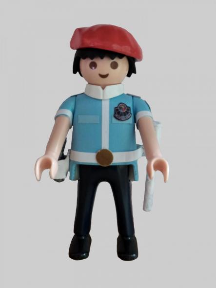 Playmobil personalizado Ertzaintza Policía del País Vasco Euskadi con uniforme de la década de 1990 hombre