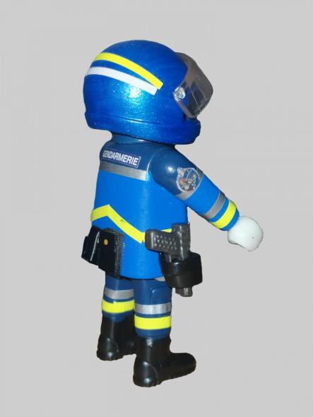 Playmobil personalizado Gendarmerie Francia con uniforme de motorista de Tráfico hombre [1]