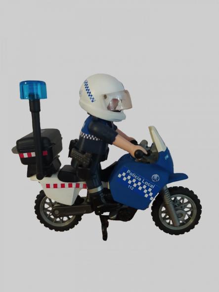 Playmobil personalizado Policía Local Palencia patrulla con moto elige hombre o mujer [2]