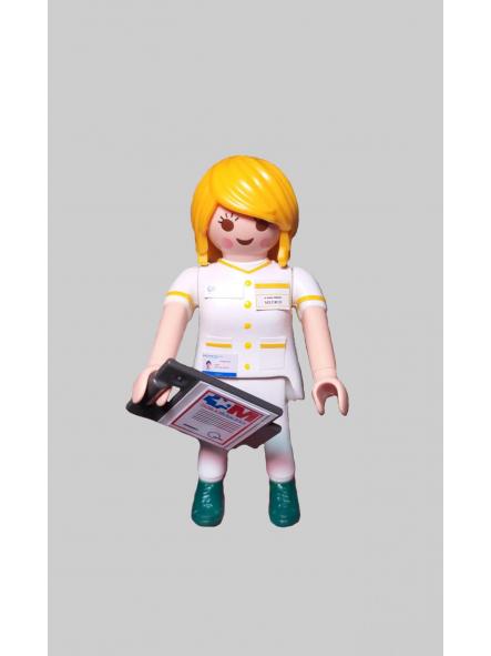 Playmobil personalizado Doctora del Servicio de Salud de Madrid Clinica Privada medica mujer