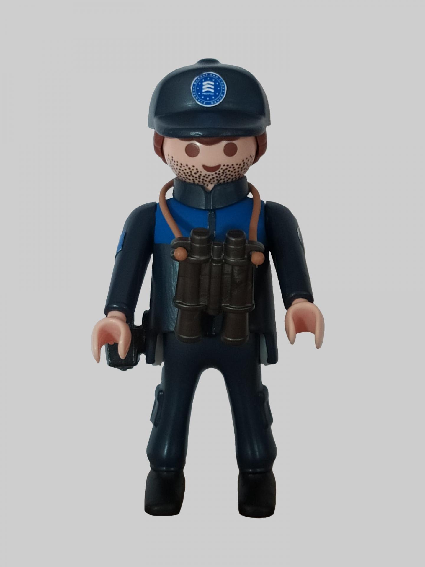 Playmobil custom con Uniforme Frontex European Border and Coast Guard hombre