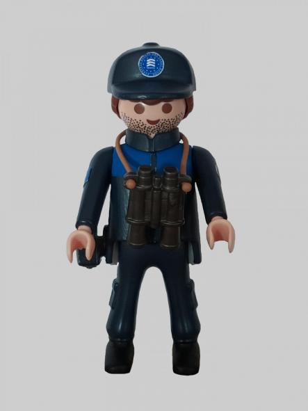 Playmobil custom con Uniforme Frontex European Border and Coast Guard hombre