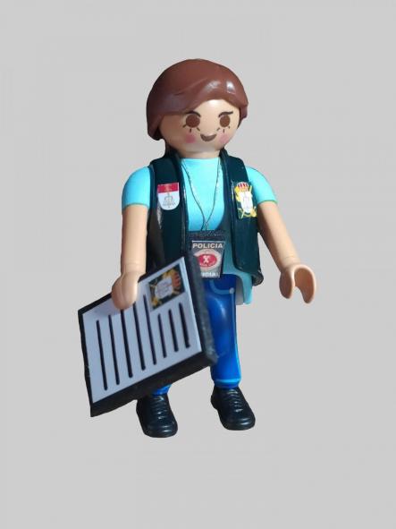 Playmobil personalizado Guardia Civil Policía Judicial con chaleco mujer