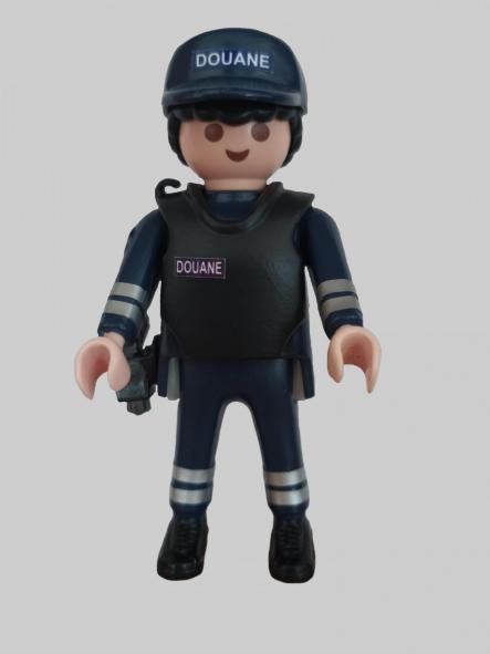 Playmobil custom con Uniforme Agente de Aduanas de Francia hombre