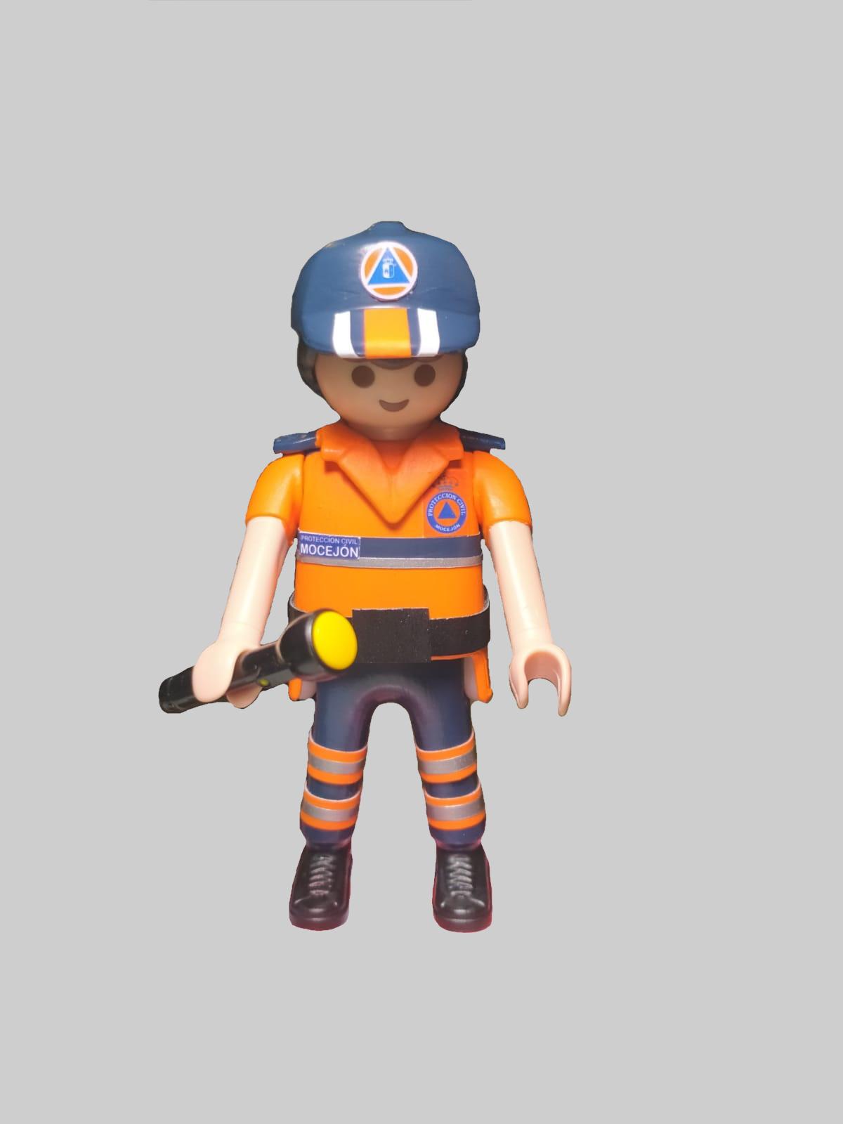Playmobil personalizado con uniforme de Protección Civil de Mocejón Castilla la Mancha hombre