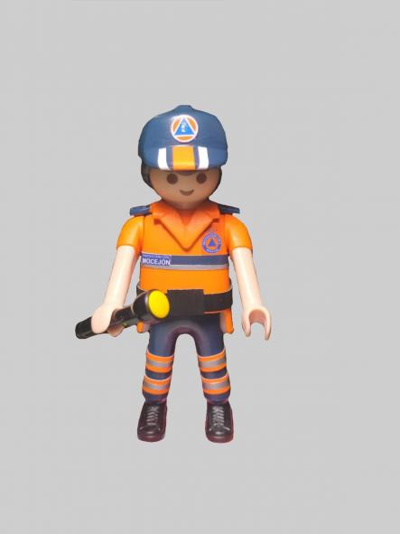 Playmobil personalizado con uniforme de Protección Civil de Mocejón Castilla la Mancha hombre