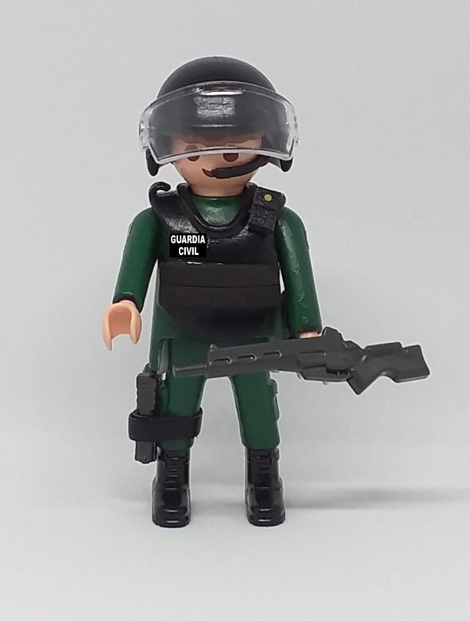 Playmobil personalizado Guardia Civil con uniforme de la Unidad Especial de Intervención UEI hombre