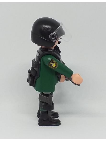 Playmobil personalizado Guardia Civil con uniforme de la Unidad Especial de Intervención UEI hombre [2]