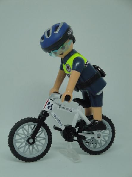 Playmobil personalizado Policía Local Vitoria Gasteiz patrulla con bicicleta elige hombre o mujer [2]