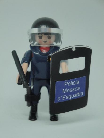 Playmobil personalizado Mossos d´Esquadra BRIMO Brigada Mobil Policía de Cataluña mujer 