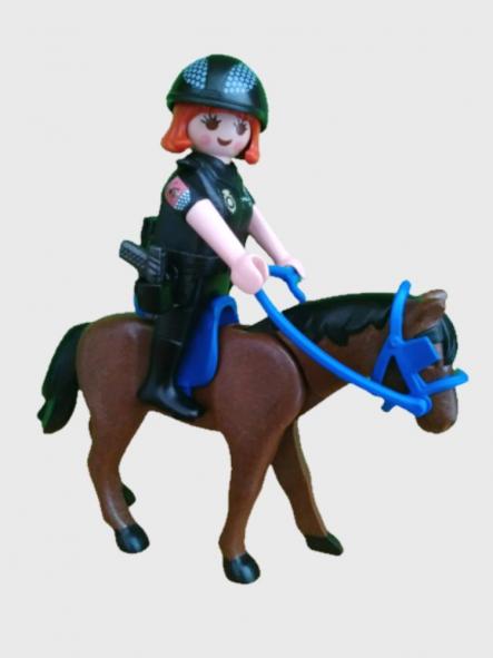 Playmobil personalizado Policía Nacional CNP Unidad de Caballería mujer [0]