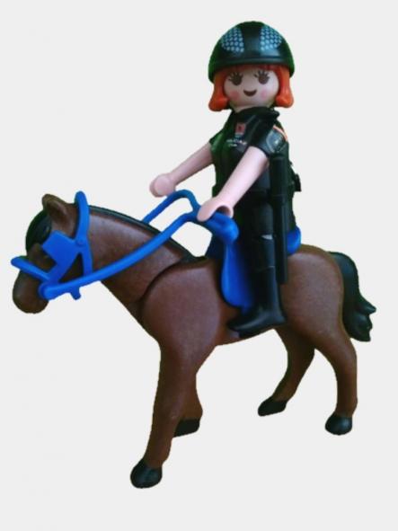 Playmobil personalizado Policía Nacional CNP Unidad de Caballería mujer [1]
