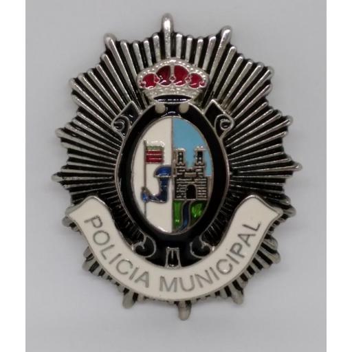 Policía Municipal de Zamora placa metálica de pecho Badge