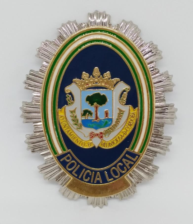 Policía Local de Villaviciosa de Córdoba placa metálica de pecho badge