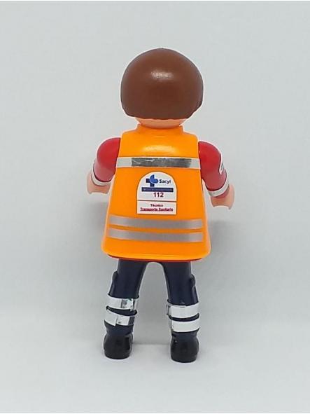 Playmobil personalizado uniforme técnico de transporte sanitario ambulancias SACYL servicio salud Castilla León hombre [1]
