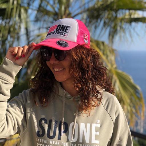 GORRA SUP ONE POLIESTER 100%  CURVADA SUP -ONE ROSA FLUOR 