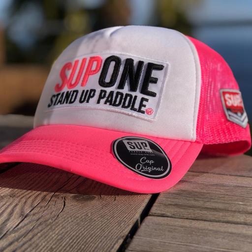 GORRA SUP ONE POLIESTER 100%  CURVADA SUP -ONE ROSA FLUOR  [1]