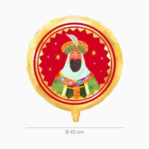 Set Globos Foil Redondo Ø 43 cm Noche de Reyes Magos [2]