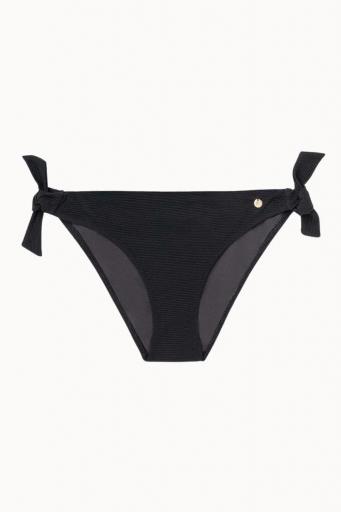 Top de bikini halter negro con aro dorado y braguita clásica normal  [4]