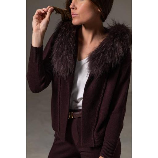 Bolero capucha cashmere grape [3]