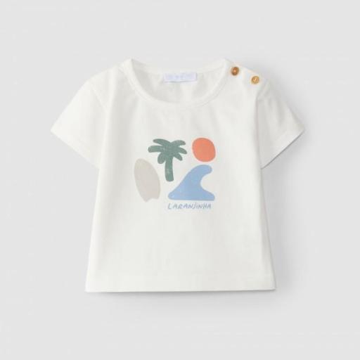 Camiseta estampado de ola [0]