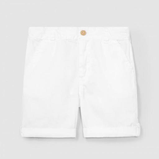 Pantalón corto con cuatro bolsillos blanco