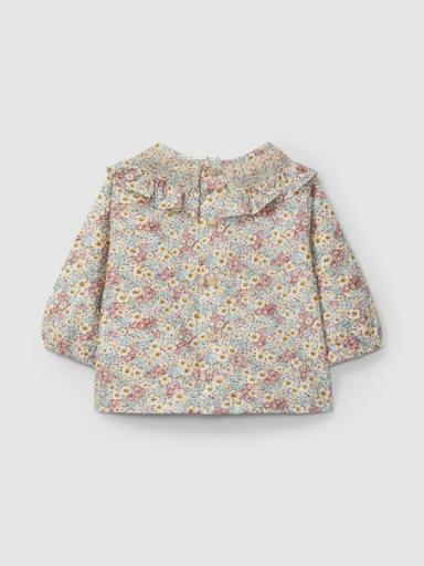 Blusa floral con smocks [1]