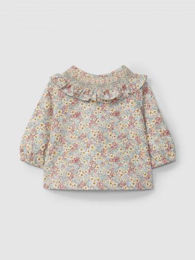 Blusa floral con smocks [0]