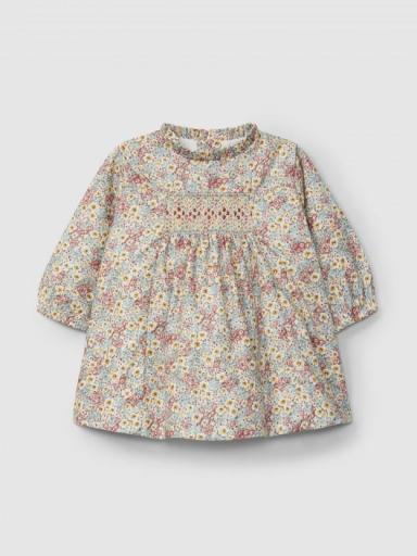 Vestido floral con smocks [0]