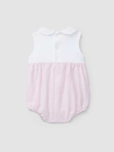 Ranita rosa tejido oxford rayas finas [1]