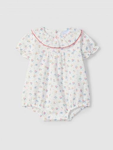 Ranita estampado floral con cuello de volante