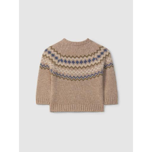 Jersey tricotado con jacquard beige [1]