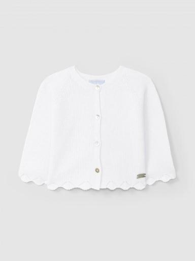 Chaqueta  punto de arroz blanca