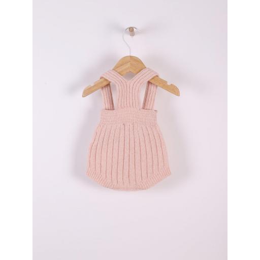 Ranita de tirantes tejido en lana merino rosa claro [1]