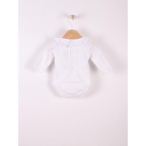 Body de manga larga con volantes celeste [1]