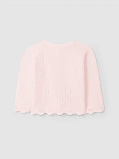 Chaqueta punto de arroz rosa bebé [1]