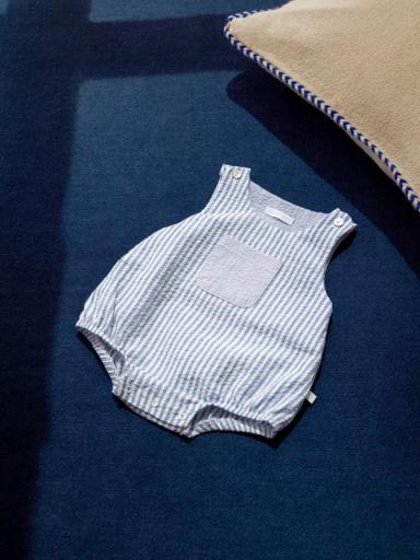 Ranita seersucker a rayas con bolsillo [2]