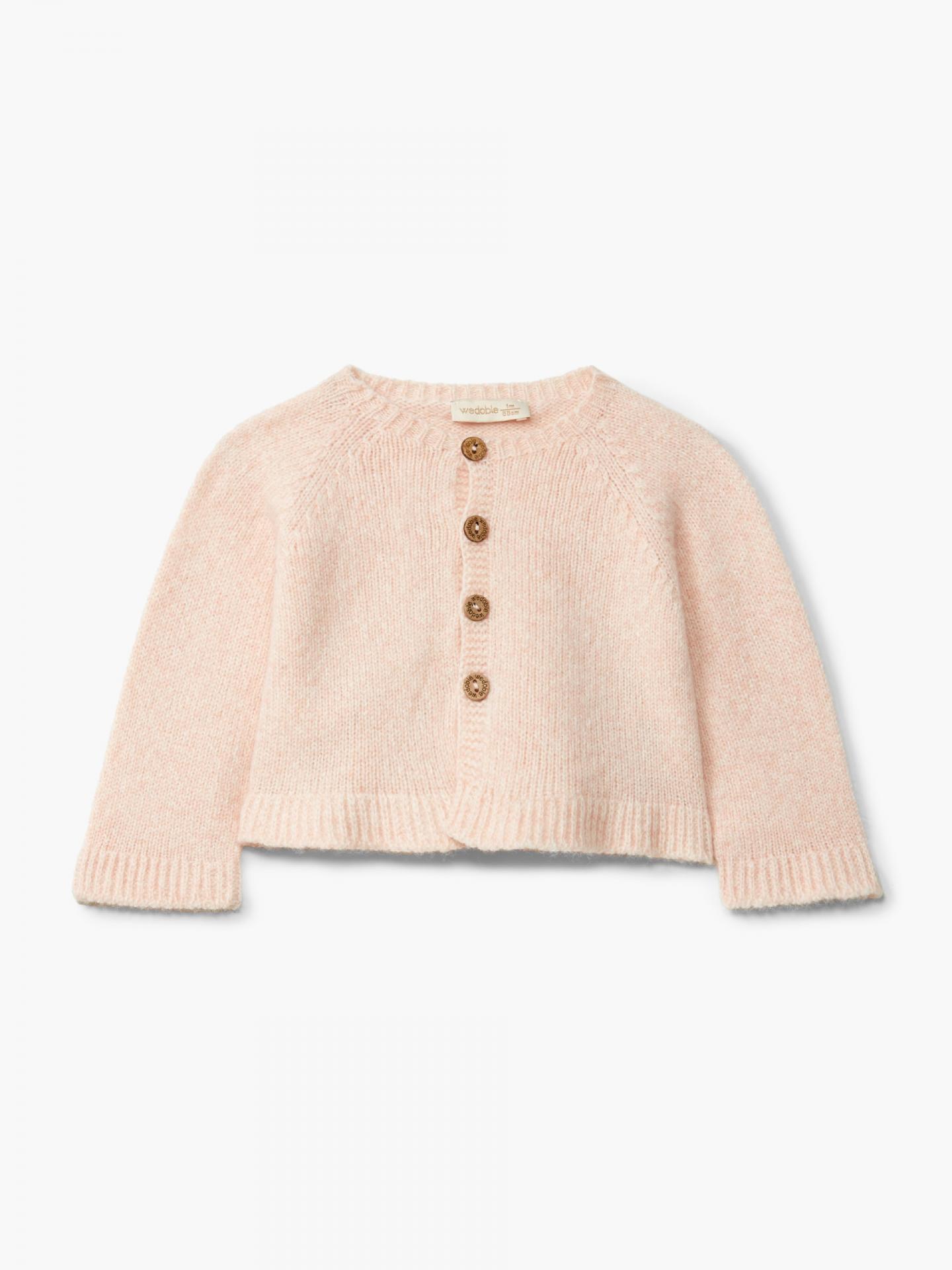 Bolero tejido en lana merino rosa