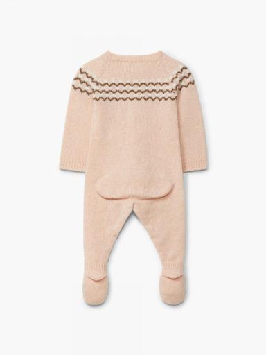 Pelele de jacquard tejido en lana merino rosa [1]