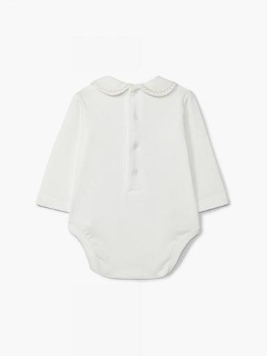 Body de manga larga y cuello redondo beige [1]