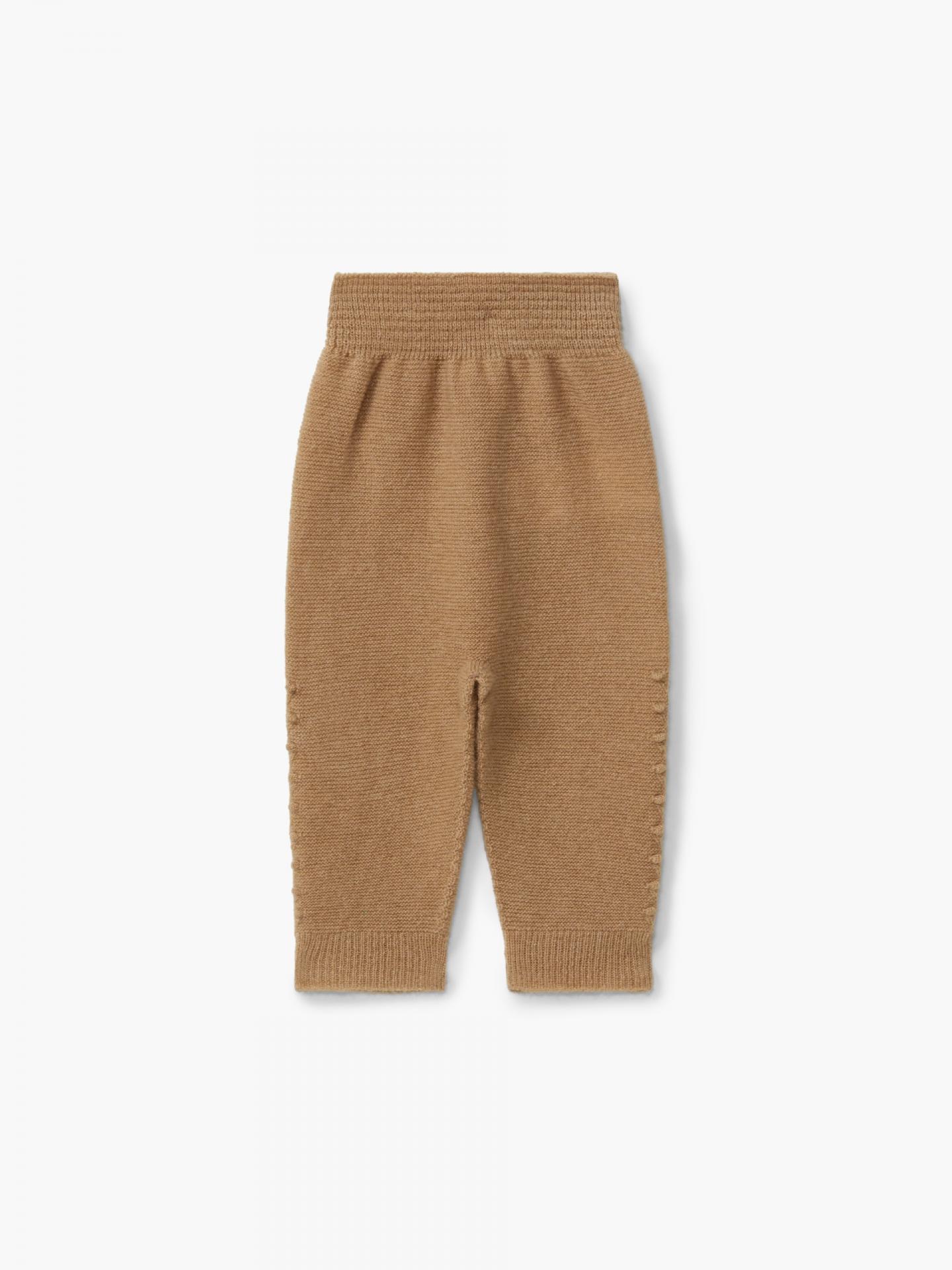 Pantalones/polainas de punto en mezcla de lana y cachemir camel SERENITY