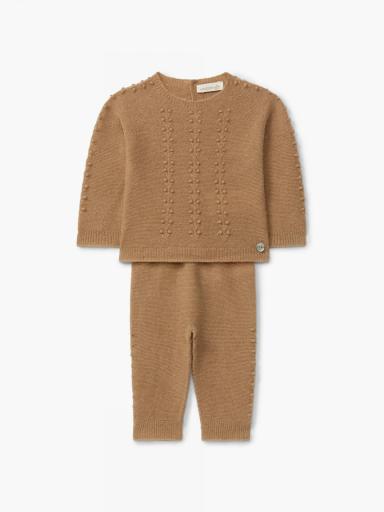 Pantalones/polainas de punto en mezcla de lana y cachemir camel  SERENITY [1]