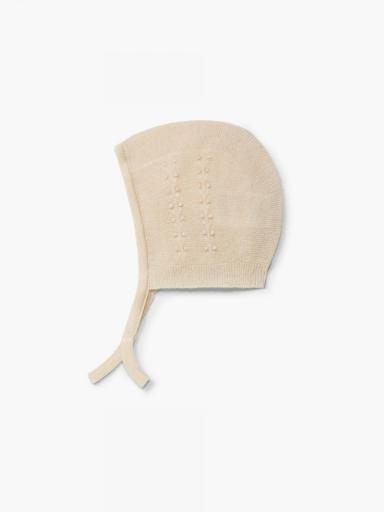 Capota tejido en mezcla de lana y cachemir beige SERENITY