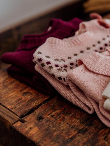 Jersey jacquard tejido en lana merino rosa suave [2]
